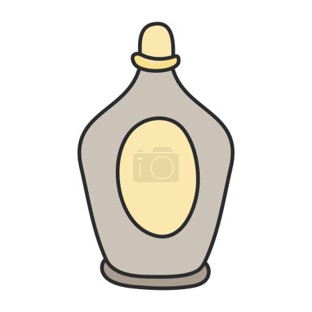 Eine flache Design-Ikone der Parfümflasche