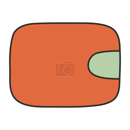 A colored design icon of wallet
