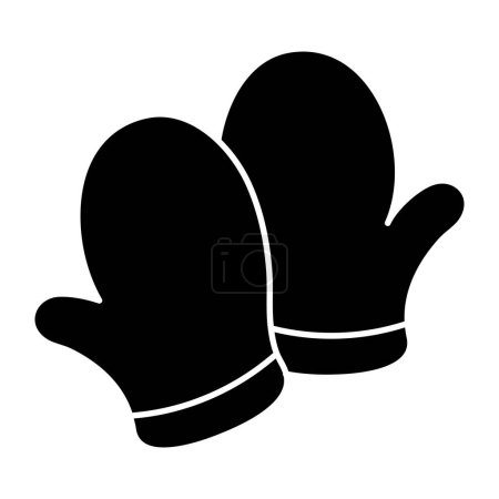 Un icono de diseño de color de manoplas