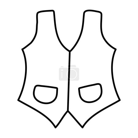 Premium design icon of waistcoat