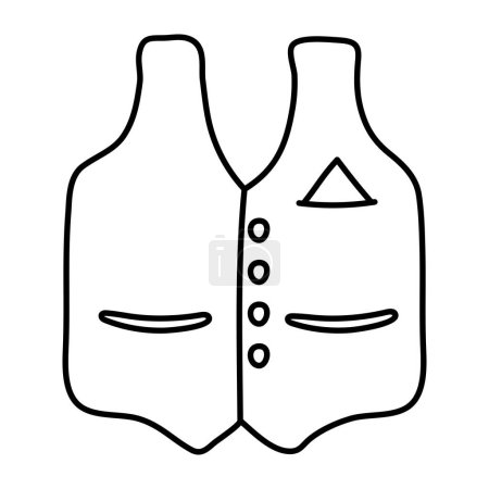Illustration for Modern design icon of waistcoat - Royalty Free Image