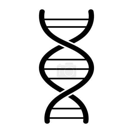 Illustration for DNa icon in solid design - Royalty Free Image