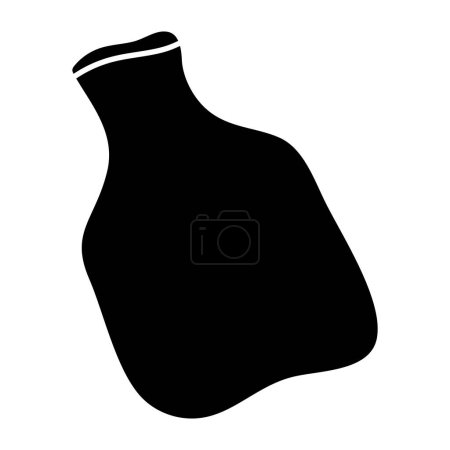 Conceptual solid design icon of rubber bottle 