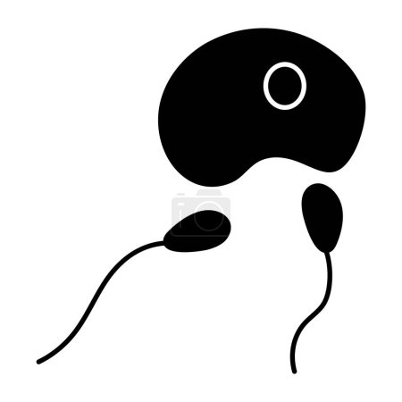 Un icono de diseño sólido de la inseminación 