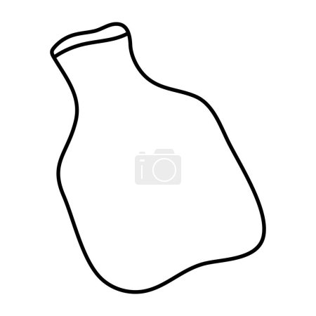 Conceptual linear design icon of rubber bottle 