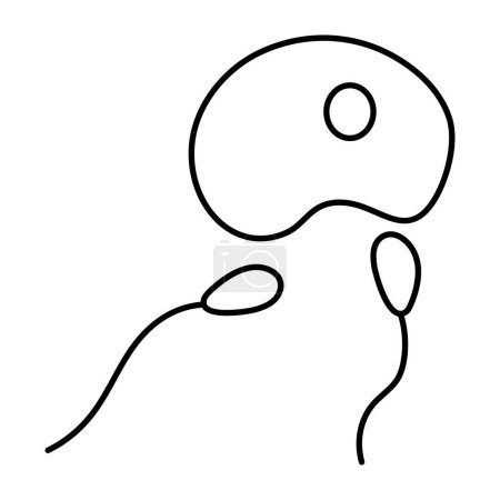 Un icono de diseño lineal de la inseminación 