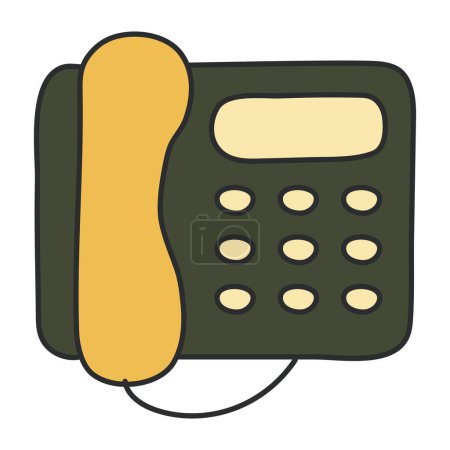 Ilustración de A unique design icon of landline - Imagen libre de derechos