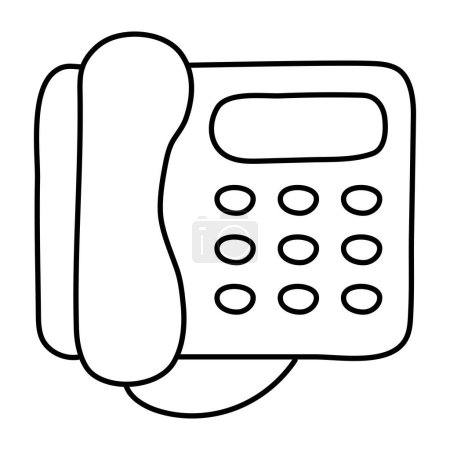 Ilustración de A unique design icon of landline - Imagen libre de derechos