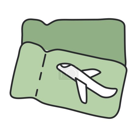 Modern design icon of flight ticket