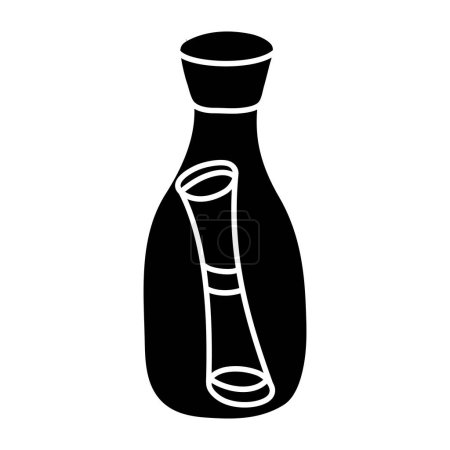 Icono de diseño premium de la botella de mensaje