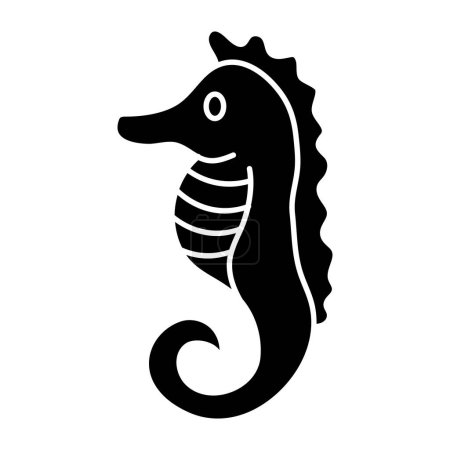 A trendy design icon of seahorse