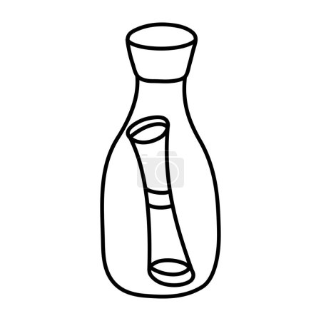 Icône design Premium de la bouteille de message