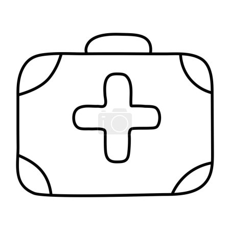 Illustration for Premium design icon of first aid kit - Royalty Free Image