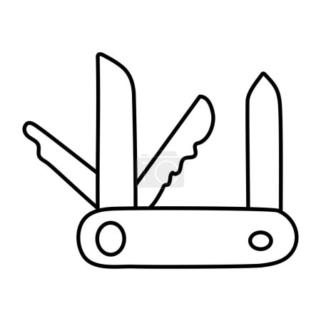 Illustration for Creative design icon of pocket knife - Royalty Free Image
