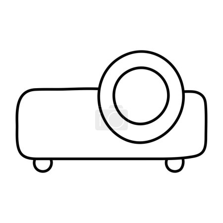 A colored design icon of projector