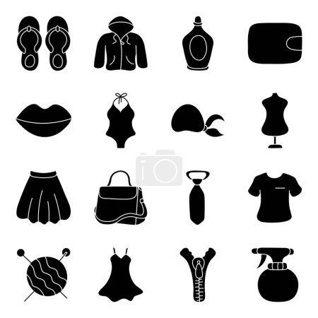 Pack Of Clothing And Styling solid Icon