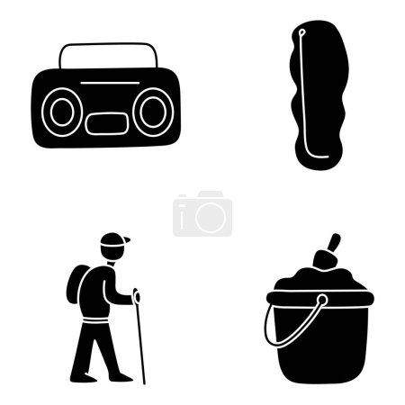Pack Of Hiking solid Icon