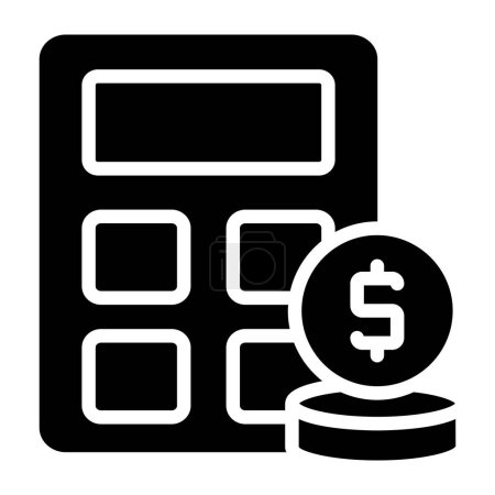 Cruncher with money, concept of financial calculator