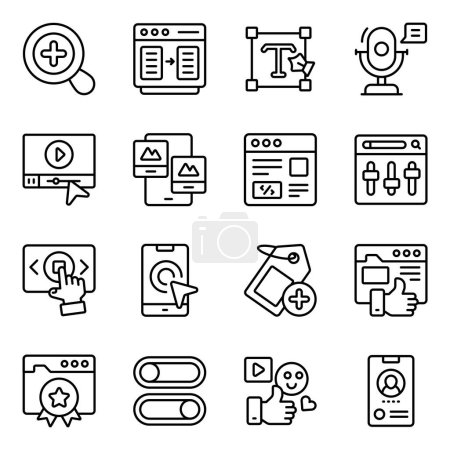 Set of Ui Linear Icons