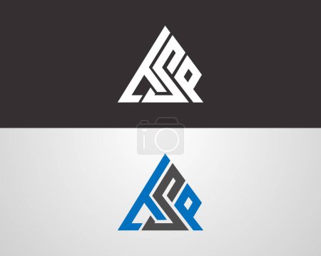 Illustration for Creative triangle TSP letter logo design vector template. - Royalty Free Image