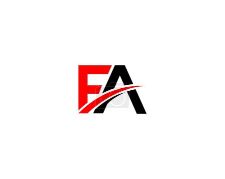 Initial Letter FA Logo Design Concept Modern Vector Template.