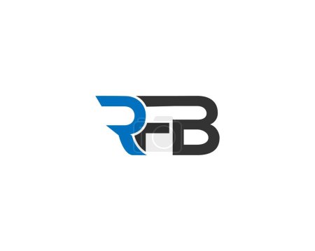 Téléchargez les illustrations : Lettre abstraite RFB logo design concept icône vectoriel modèle. - en licence libre de droit