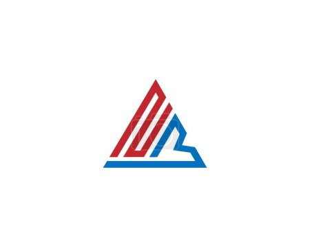 Dreieck NM Brief abstrakt Logo Design Symbol Vektorvorlage.