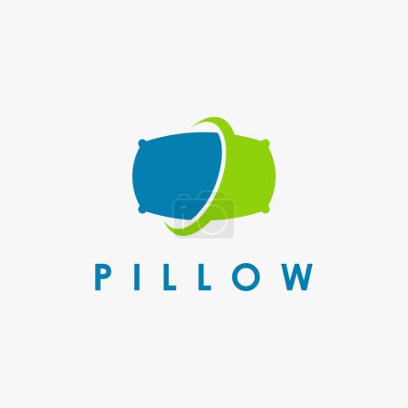 Foto de Resumen minimalista almohada logo icono vector sobre fondo blanco - Imagen libre de derechos