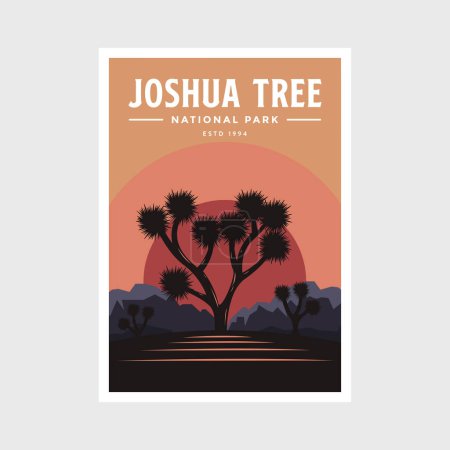 Joshua Tree National Park poster vecteur illustration design