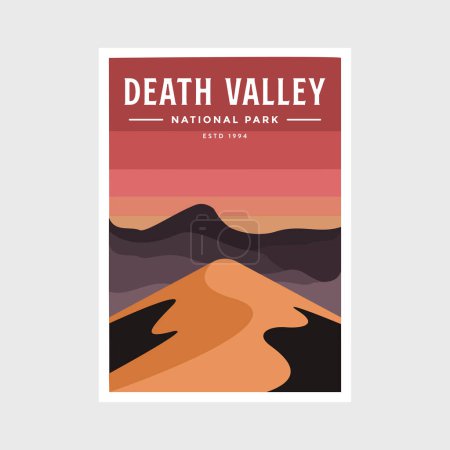 Death Valley National park poster vector illustration design