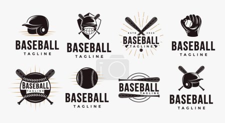 Foto de Conjunto de emblema de la insignia de béisbol logotipo de ilustración con el vector de equipo de béisbol - Imagen libre de derechos