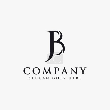 Foto de Logo inicial de la letra J y B, icono del logotipo del monograma de JB BJ sobre fondo blanco - Imagen libre de derechos