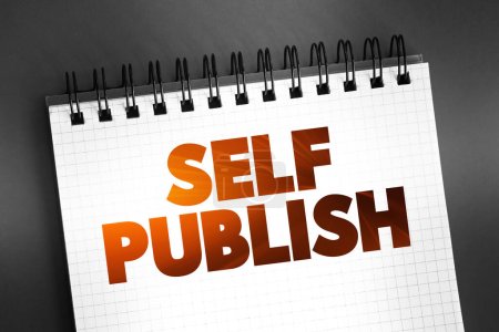 Self Publish Text auf Notizblock, Business-Konzept Hintergrund