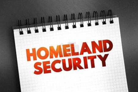 Photo for Homeland Security text on notepad, concept background - Royalty Free Image