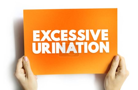 Téléchargez les photos : Urination excessive est quand vous avez besoin d'uriner plusieurs fois au cours d'une période de 24 heures, concept de texte sur la carte - en image libre de droit