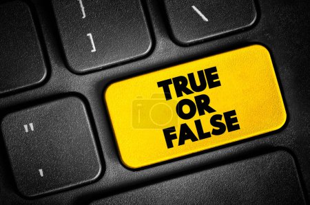 Photo for True Or False text quote on keyboard, concept background - Royalty Free Image