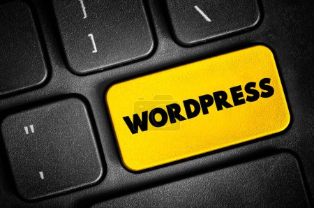 Wordpress Text-Taste auf der Tastatur, Konzept Hintergrund