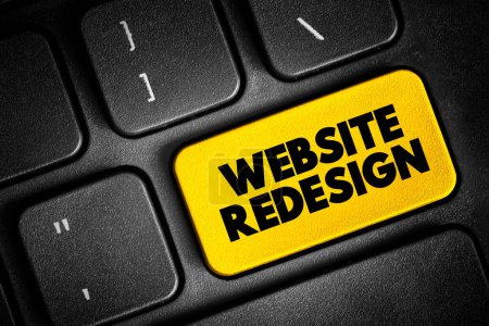 Photo for Website Redesign text button on keyboard, concept background - Royalty Free Image
