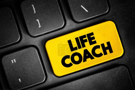 Photo for Life Coach - type of wellness professional who helps people make progress in their lives, text concept button on keyboard - Royalty Free Image