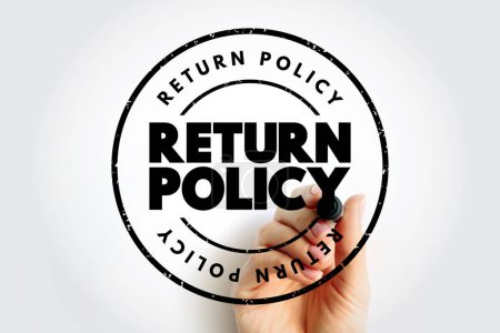 Photo for Return Policy text stamp, concept background - Royalty Free Image