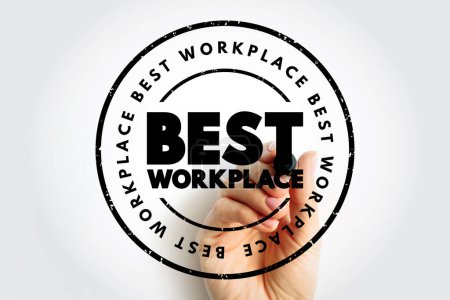 Photo for Best Workplace text stamp, concept background - Royalty Free Image