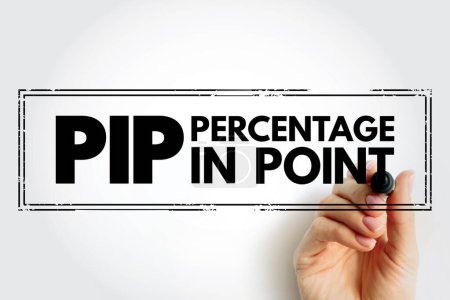 Téléchargez les photos : PIP - Percentage In Point acronym text stamp, business concept background - en image libre de droit