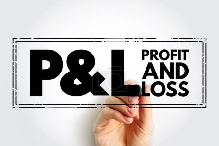 Photo for P and L - Profit and Loss acronym text stamp, business concept background - Royalty Free Image