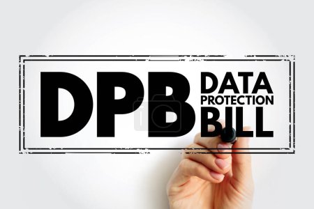 Téléchargez les photos : DPB - Data Protection Bill acronym, technology concept stamp - en image libre de droit