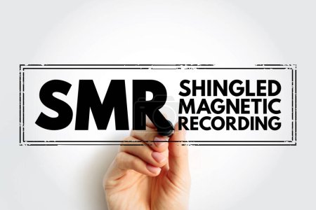 Foto de SMR - Shingled Magnetic Recording acronym, technology concept stamp - Imagen libre de derechos