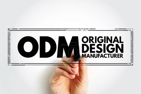 Téléchargez les photos : ODM Original Design Manufacturer - company that designs and manufactures a product, as specified, that is eventually rebranded by another firm for sale, acronym text stamp - en image libre de droit