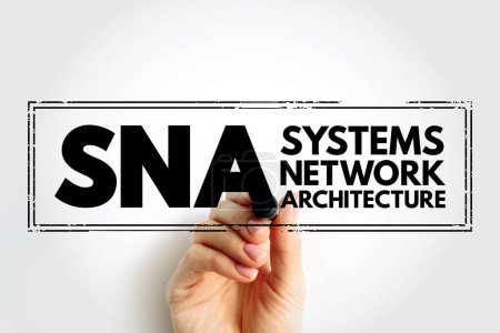 Téléchargez les photos : SNA Systems Network Architecture - complete protocol stack for interconnecting computers and their resources, acronym text stamp - en image libre de droit