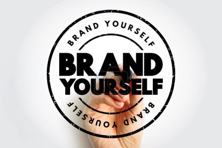 Téléchargez les photos : Brand Yourself text stamp, concept background - en image libre de droit