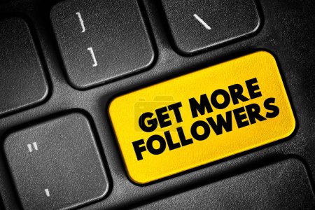 Photo for Get More Followers text button on keyboard, concept background - Royalty Free Image