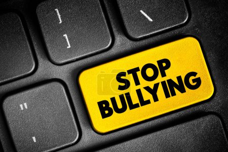 Foto de Stop Bullying text button on keyboard, concept background - Imagen libre de derechos